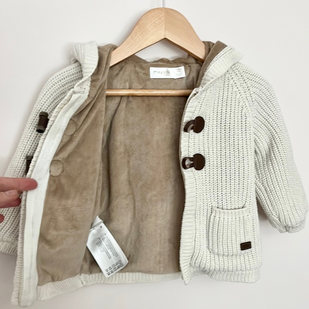 MAYORAL Zip-up Hooded Sweater Jacket